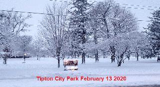 Tipton City Park Winter Scene - Feb 13 2020